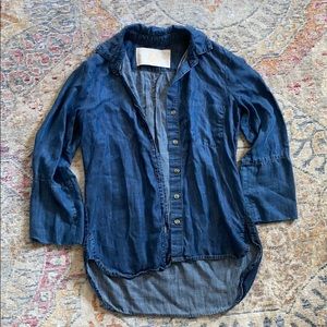 Jean Button Up 3/4 Sleeve